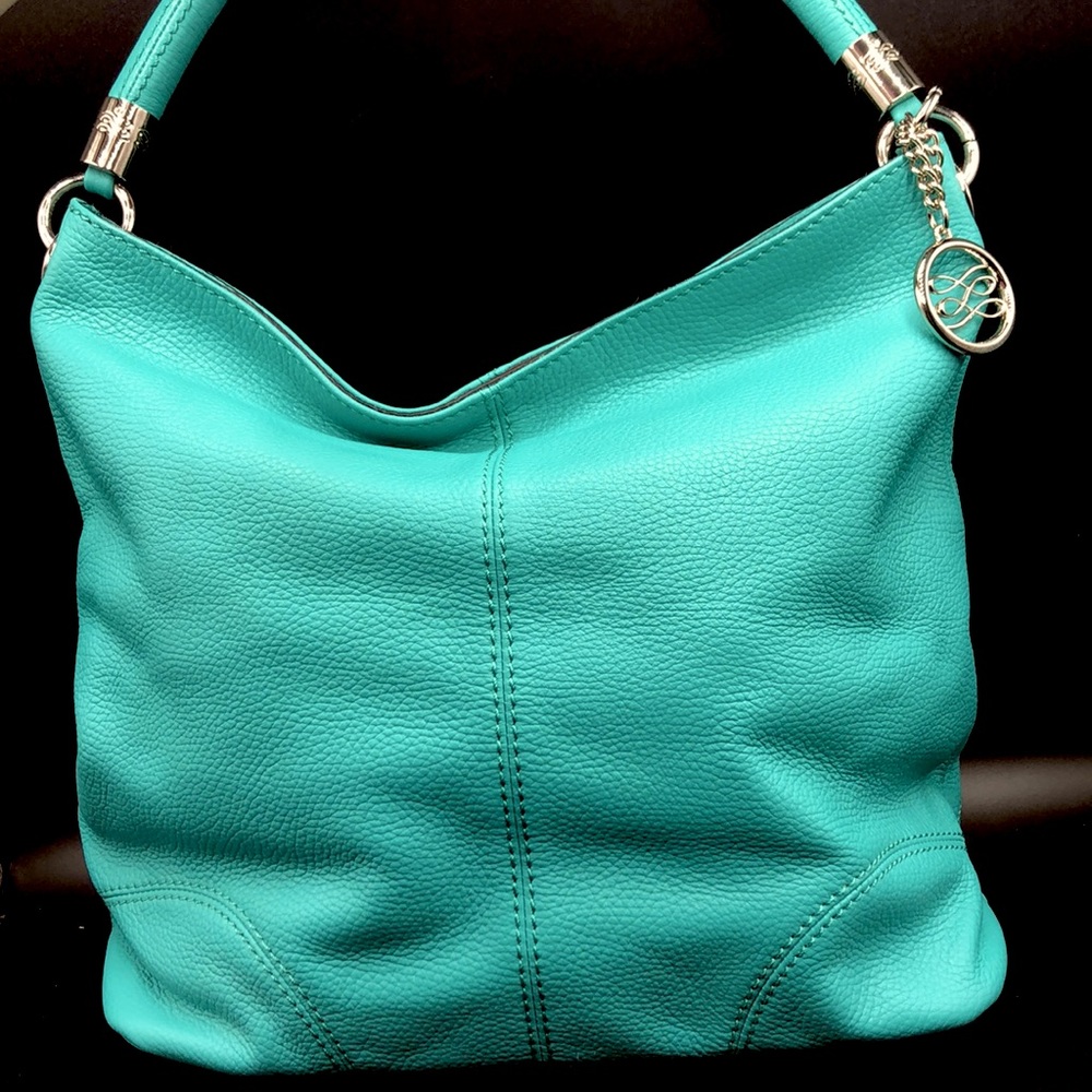 LANCEL Paris Turquoise Bag EUC
